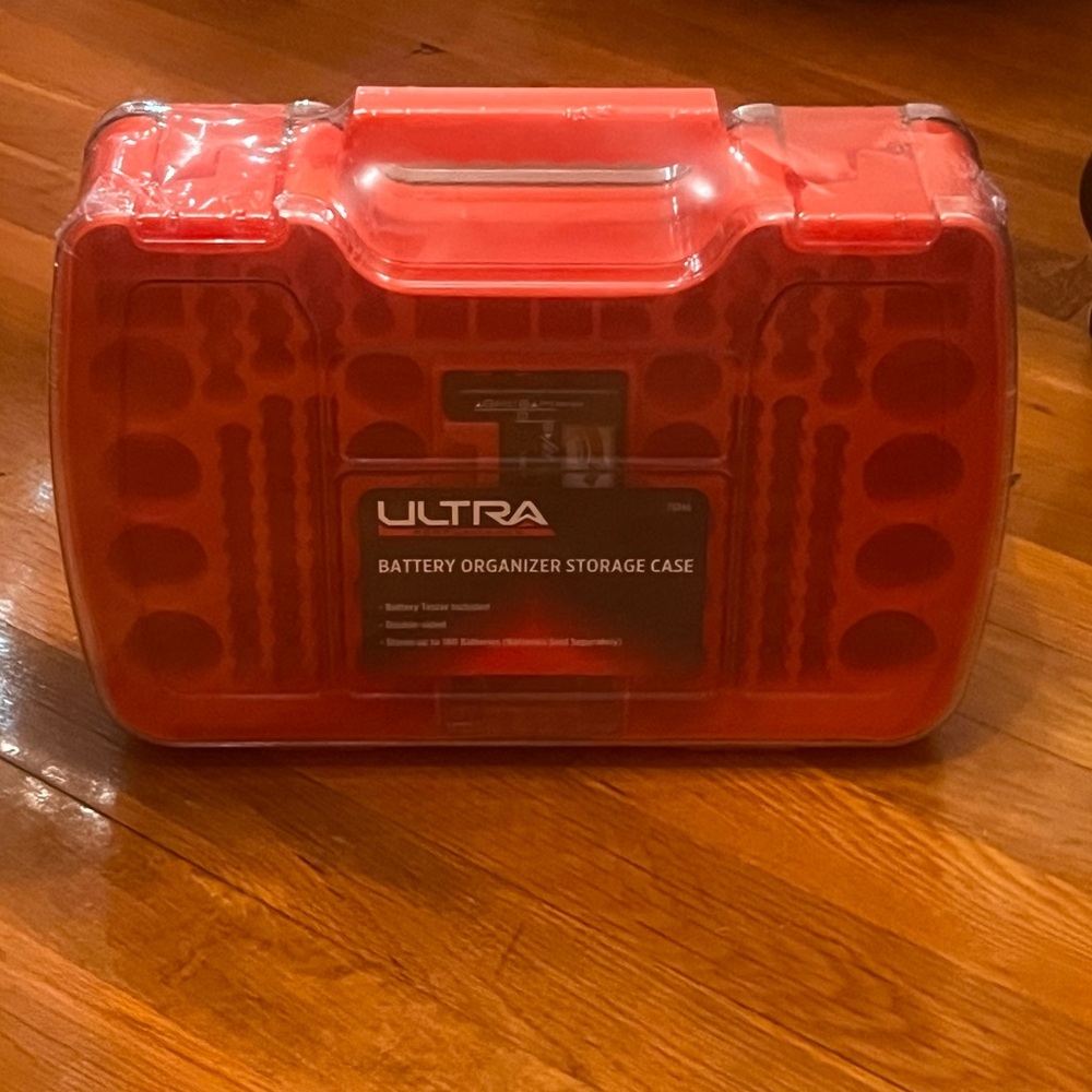 Ultra Red Battery Organizer Storage Case